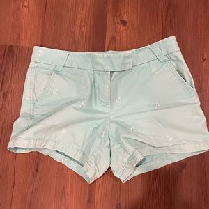 J. Crew women’s teal cotton chinos with anchor details